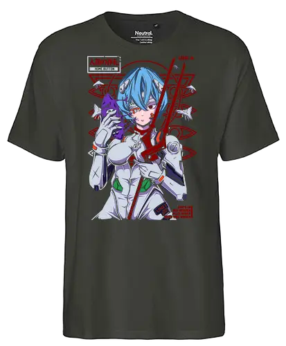 Rei – Blue Eva Soul - evangelion, rei ayanami, anime pilot girl, sci fi anime, mecha anime, anime aesthetic - Fairtrade T-Shirt