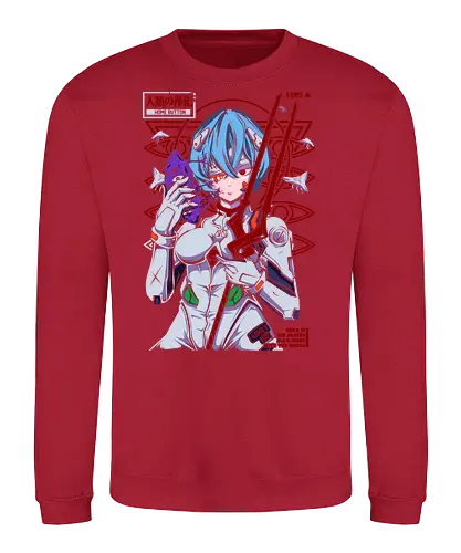 Rei – Blue Eva Soul - evangelion, rei ayanami, anime pilot girl, sci fi anime, mecha anime, anime aesthetic - Sweatshirt