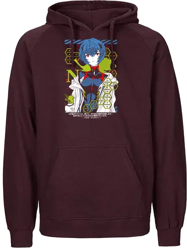 Rei – Eva Unit 00 - evangelion, rei ayanami, unit 00 pilot, anime character, mecha action anime, anime art - Fairtrade Hoodie