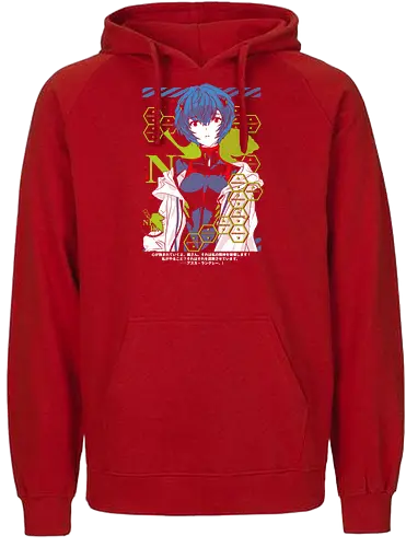 Rei – Eva Unit 00 - evangelion, rei ayanami, unit 00 pilot, anime character, mecha action anime, anime art - Fairtrade Hoodie