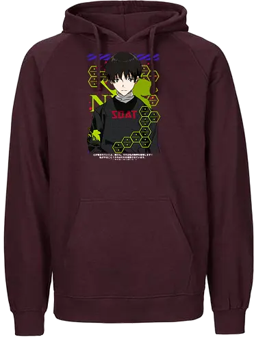 Shinji – Neon Genesis Pilot - evangelion, shinji ikari, eva unit 01, anime hero, sci fi anime, anime aesthetic - Fairtrade Hoodie