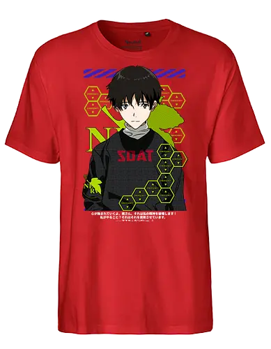 Shinji – Neon Genesis Pilot - evangelion, shinji ikari, eva unit 01, anime hero, sci fi anime, anime aesthetic - Fairtrade T-Shirt