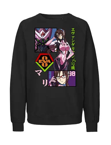 Mari Makinami – Eva Unit 08 Pilot - evangelion, mari makinami, eva unit 08, anime pilot girl, mecha anime, sci fi anime, nerv pilot, anime art - Fairtrade Sweatshirt