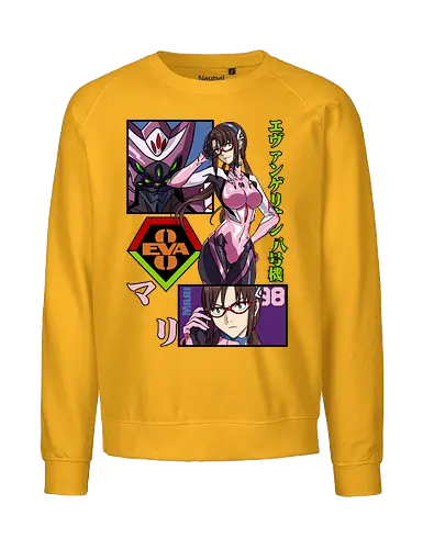 Mari Makinami – Eva Unit 08 Pilot - evangelion, mari makinami, eva unit 08, anime pilot girl, mecha anime, sci fi anime, nerv pilot, anime art - Fairtrade Sweatshirt