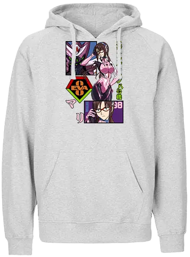 Mari Makinami – Eva Unit 08 Pilot - evangelion, mari makinami, eva unit 08, anime pilot girl, mecha anime, sci fi anime, nerv pilot, anime art - Fairtrade Hoodie