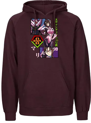 Mari Makinami – Eva Unit 08 Pilot - evangelion, mari makinami, eva unit 08, anime pilot girl, mecha anime, sci fi anime, nerv pilot, anime art - Fairtrade Hoodie