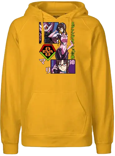 Mari Makinami – Eva Unit 08 Pilot - evangelion, mari makinami, eva unit 08, anime pilot girl, mecha anime, sci fi anime, nerv pilot, anime art - Fairtrade Hoodie