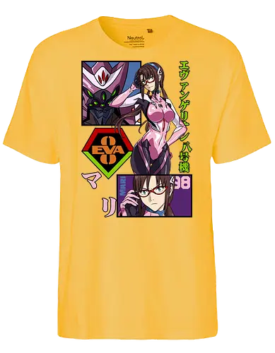 Mari Makinami – Eva Unit 08 Pilot - evangelion, mari makinami, eva unit 08, anime pilot girl, mecha anime, sci fi anime, nerv pilot, anime art - Fairtrade T-Shirt