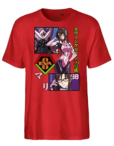 Mari Makinami – Eva Unit 08 Pilot - evangelion, mari makinami, eva unit 08, anime pilot girl, mecha anime, sci fi anime, nerv pilot, anime art - Fairtrade T-Shirt