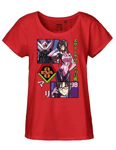 Mari Makinami – Eva Unit 08 Pilot - evangelion, mari makinami, eva unit 08, anime pilot girl, mecha anime, sci fi anime, nerv pilot, anime art - Fairtrade Girl Shirt