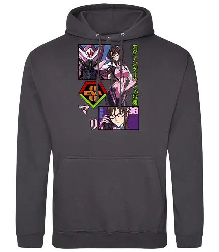 Mari Makinami – Eva Unit 08 Pilot - evangelion, mari makinami, eva unit 08, anime pilot girl, mecha anime, sci fi anime, nerv pilot, anime art - Standard Hoodie