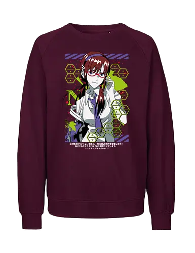 Mari – Beast Mode Pilot - evangelion, mari makinami illustrious, eva pilot, unit 08 beast mode, anime heroine, mecha battle, sci fi anime, anime illustration - Fairtrade Sweatshirt
