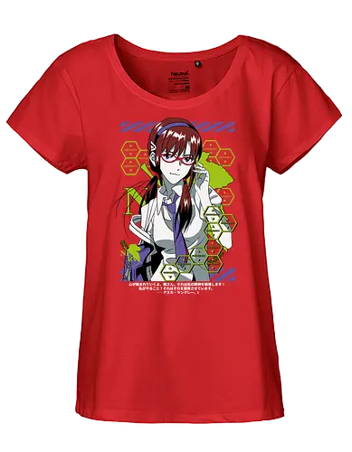 Mari – Beast Mode Pilot - evangelion, mari makinami illustrious, eva pilot, unit 08 beast mode, anime heroine, mecha battle, sci fi anime, anime illustration - Fairtrade Girl Shirt