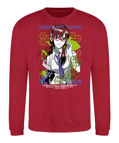 Mari – Beast Mode Pilot - evangelion, mari makinami illustrious, eva pilot, unit 08 beast mode, anime heroine, mecha battle, sci fi anime, anime illustration - Sweatshirt