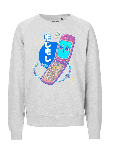 MOSHI MOSHI - kawaii, pop, cute, cellphone, japan, japanese, retro, vintage - Fairtrade Sweatshirt