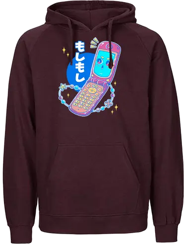 MOSHI MOSHI - kawaii, pop, cute, cellphone, japan, japanese, retro, vintage - Fairtrade Hoodie