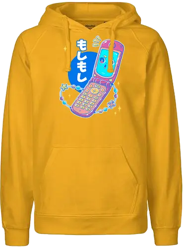 MOSHI MOSHI - kawaii, pop, cute, cellphone, japan, japanese, retro, vintage - Fairtrade Hoodie