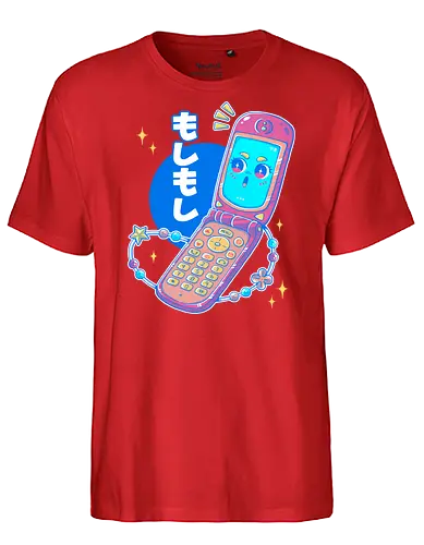 MOSHI MOSHI - kawaii, pop, cute, cellphone, japan, japanese, retro, vintage - Fairtrade T-Shirt