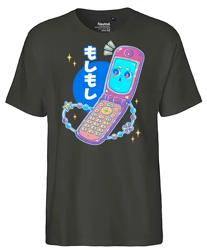 MOSHI MOSHI - kawaii, pop, cute, cellphone, japan, japanese, retro, vintage - Fairtrade T-Shirt