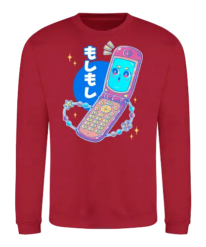 MOSHI MOSHI - kawaii, pop, cute, cellphone, japan, japanese, retro, vintage - Sweatshirt