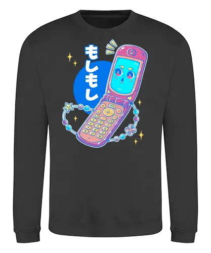 MOSHI MOSHI - kawaii, pop, cute, cellphone, japan, japanese, retro, vintage - Sweatshirt