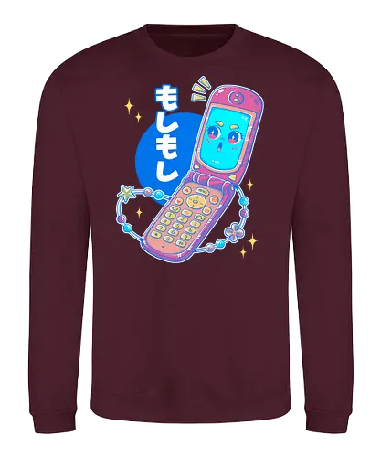 MOSHI MOSHI - kawaii, pop, cute, cellphone, japan, japanese, retro, vintage - Sweatshirt