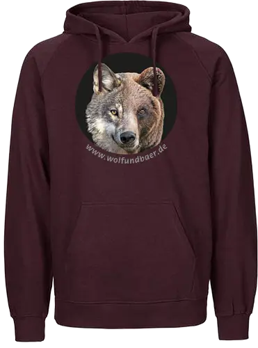Wolf-Bär-Kopf - Fairtrade Hoodie