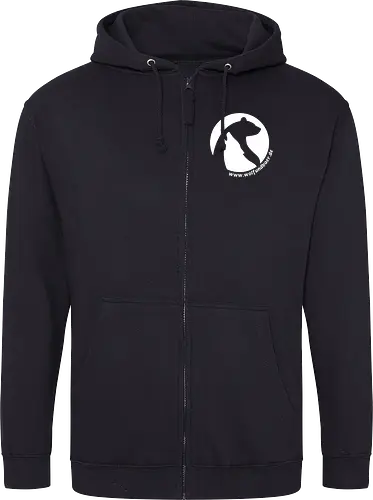 Höhle to go / Logo (White) / Hoodiejacket - Zip Hoodie