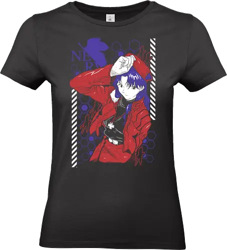 Misato Katsuragi - Evangelion - Kawaii, Anime, Manga, Tokyo, Angry, Japanese Art, Aesthetic, Manga Style, Zylixzen, Aggressive, Gamer, Otaku, Gift, Cool - Standard T-Shirt (Women)