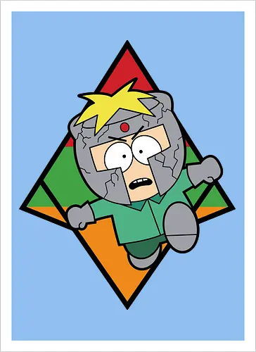 "Professor Chaos Rising" Butters South Park Anime Parody Graphic