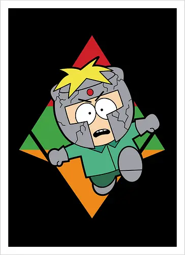 "Professor Chaos Rising" Butters South Park Anime Parody Graphic