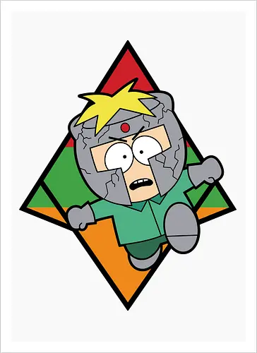 "Professor Chaos Rising" Butters South Park Anime Parody Graphic