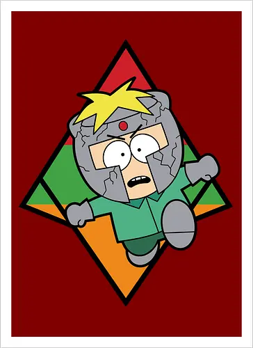 "Professor Chaos Rising" Butters South Park Anime Parody Graphic