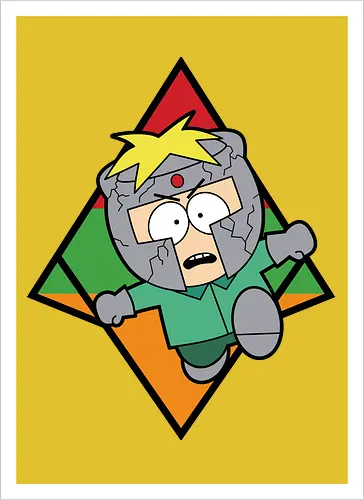 "Professor Chaos Rising" Butters South Park Anime Parody Graphic