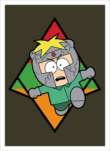 "Professor Chaos Rising" Butters South Park Anime Parody Graphic