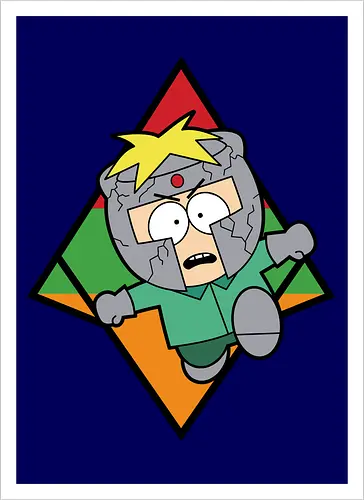 "Professor Chaos Rising" Butters South Park Anime Parody Graphic
