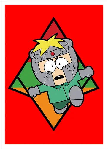 "Professor Chaos Rising" Butters South Park Anime Parody Graphic