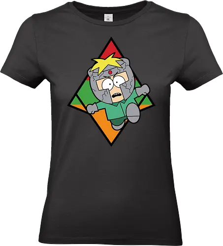 "Professor Chaos Rising" Butters South Park Anime Parody Graphic - professor chaos shirt, butters south park t-shirt, south park parody graphic tee, funny superhero apparel, butters stotch alter ego design, professor chaos tinfoil helmet, anime style south park shirt, hilarious cartoon villain top, south park fan gift, chaotic butters streetwear, vibrant character illustration, retro cartoon mashup clothing, funny animated series merch, geometric anime backdrop t-shirt, supervillain parody clothing, south park collectibles, trendy adult animation fashion, unique character art tee, butters stotch fan gear - Standard T-Shirt (Women)