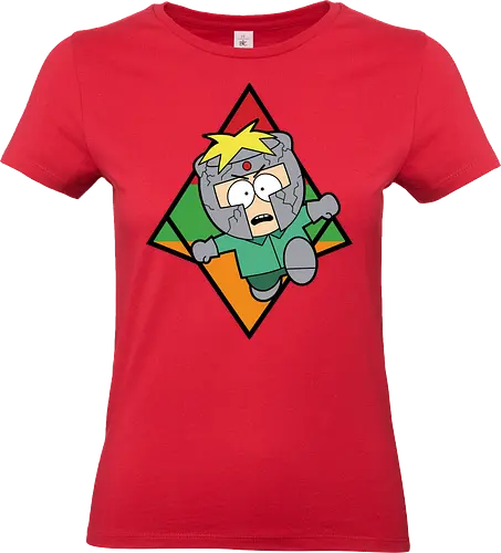 "Professor Chaos Rising" Butters South Park Anime Parody Graphic - professor chaos shirt, butters south park t-shirt, south park parody graphic tee, funny superhero apparel, butters stotch alter ego design, professor chaos tinfoil helmet, anime style south park shirt, hilarious cartoon villain top, south park fan gift, chaotic butters streetwear, vibrant character illustration, retro cartoon mashup clothing, funny animated series merch, geometric anime backdrop t-shirt, supervillain parody clothing, south park collectibles, trendy adult animation fashion, unique character art tee, butters stotch fan gear - Standard T-Shirt (Women)