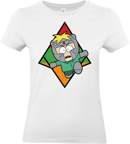 "Professor Chaos Rising" Butters South Park Anime Parody Graphic - professor chaos shirt, butters south park t-shirt, south park parody graphic tee, funny superhero apparel, butters stotch alter ego design, professor chaos tinfoil helmet, anime style south park shirt, hilarious cartoon villain top, south park fan gift, chaotic butters streetwear, vibrant character illustration, retro cartoon mashup clothing, funny animated series merch, geometric anime backdrop t-shirt, supervillain parody clothing, south park collectibles, trendy adult animation fashion, unique character art tee, butters stotch fan gear - Standard T-Shirt (Women)
