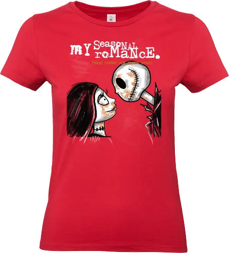 My Seasonal Romance - Jack und Sally Halloween - danny elfman, stop motion, dunkle kunst, my chemical romance, halloween liebe, jack skellington t-shirt, sally albtraum, tim burton, gothic kleidung, Nightmare, teetan, halloween stadt, kürbiskönig, lumpenpuppe, gothic paar - Standard T-Shirt (Women)