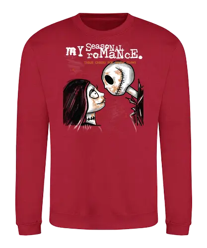 My Seasonal Romance - Jack und Sally Halloween - danny elfman, stop motion, dunkle kunst, my chemical romance, halloween liebe, jack skellington t-shirt, sally albtraum, tim burton, gothic kleidung, Nightmare, teetan, halloween stadt, kürbiskönig, lumpenpuppe, gothic paar - Sweatshirt