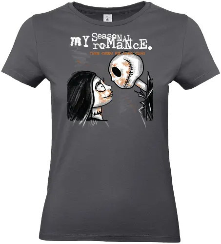 My Seasonal Romance - Jack und Sally Halloween - danny elfman, stop motion, dunkle kunst, my chemical romance, halloween liebe, jack skellington t-shirt, sally albtraum, tim burton, gothic kleidung, Nightmare, teetan, halloween stadt, kürbiskönig, lumpenpuppe, gothic paar - Standard T-Shirt (Women)