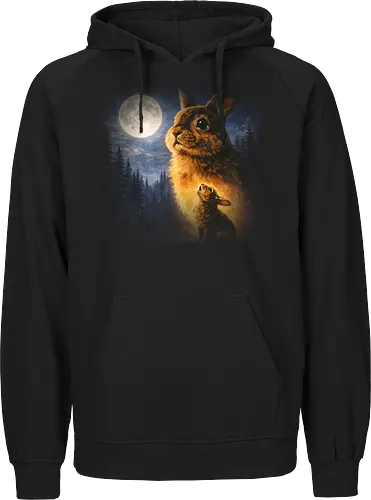 Mystischer Mond Hase Heulender Hase Fantasy Nachtwald
