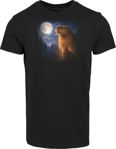 Mystischer Mond Capybara Fantasie Nacht Wildlife Kunst