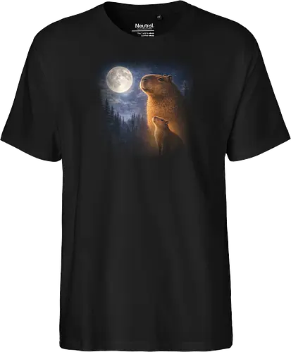 Mystischer Mond Capybara Fantasie Nacht Wildlife Kunst