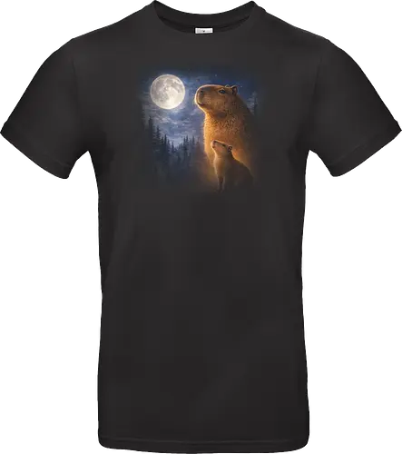 Mystischer Mond Capybara Fantasie Nacht Wildlife Kunst