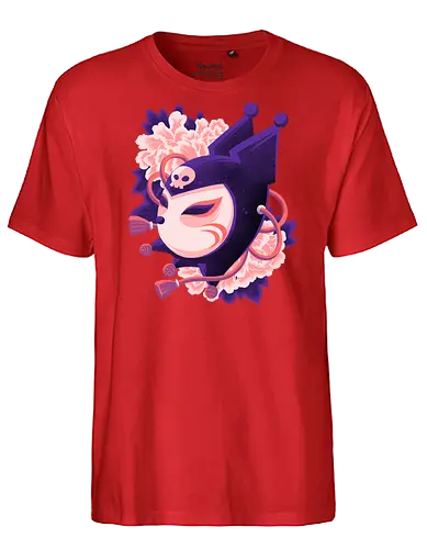 Cute Imp Mask - Kuromi, Kitsune, Mask - Fairtrade T-Shirt