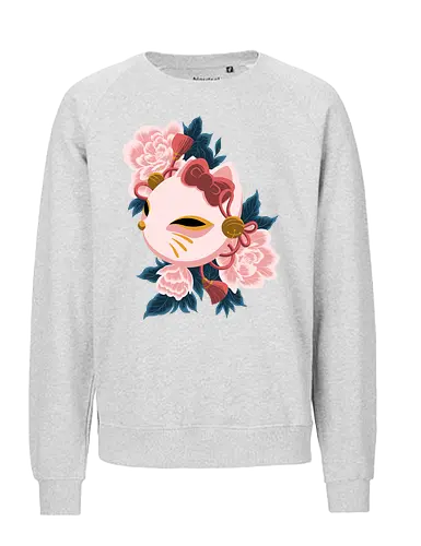 Cute Kitty Mask - Cat, Kitsune, Mask, Japan - Fairtrade Sweatshirt