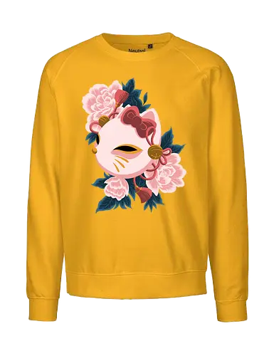 Cute Kitty Mask - Cat, Kitsune, Mask, Japan - Fairtrade Sweatshirt